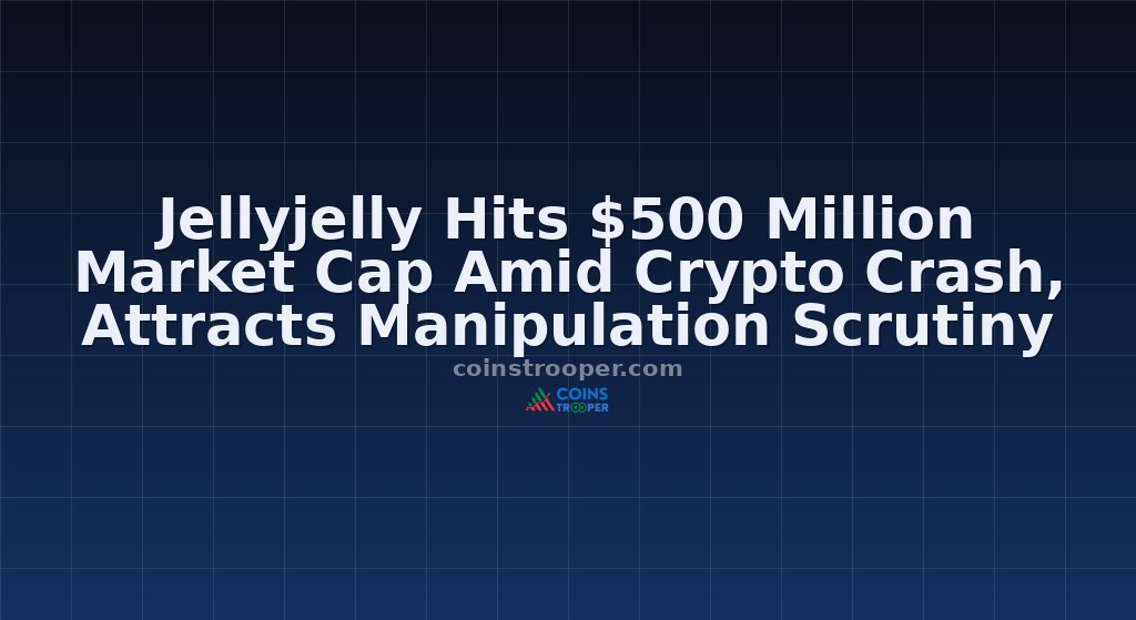 Jellyjelly Hits $500 Million Market Cap Amid Crypto Crash, Attracts Manipulation Scrutiny