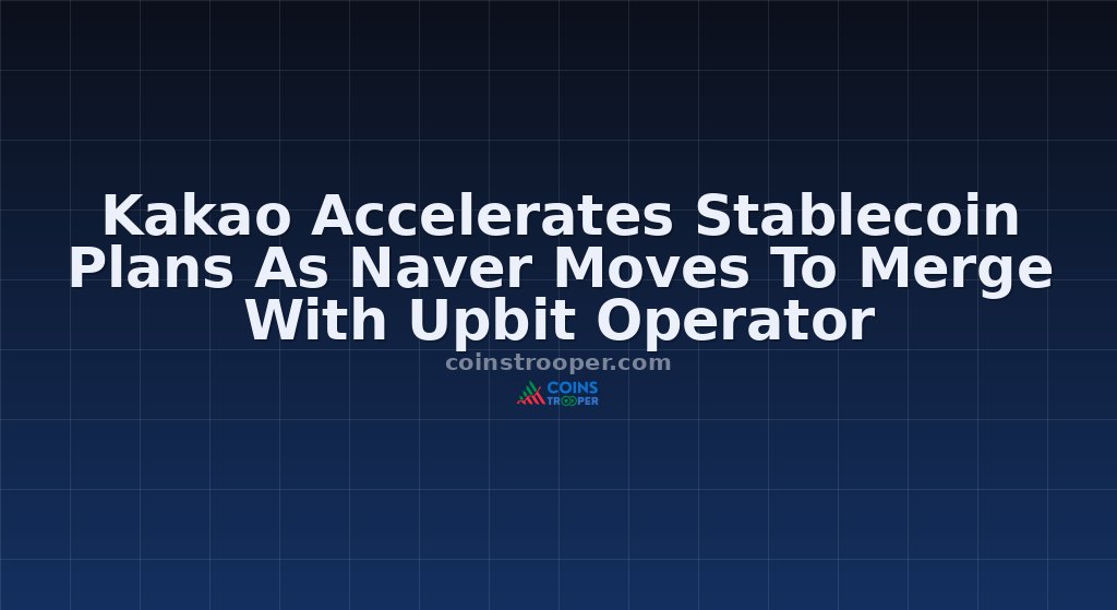 Kakao Accelerates Stablecoin Plans As Naver Moves To Merge With Upbit Operator