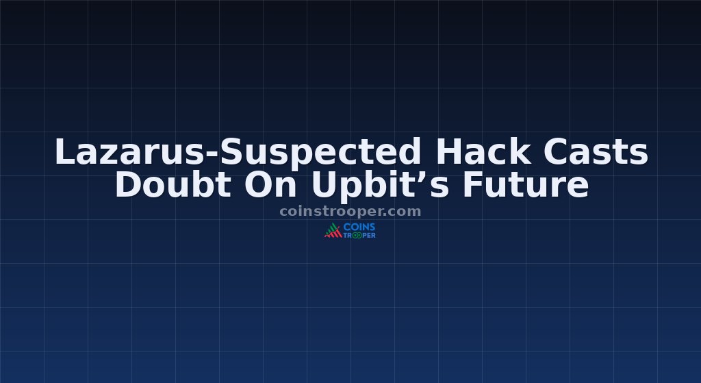 Lazarus-Suspected Hack Casts Doubt On Upbit’s Future
