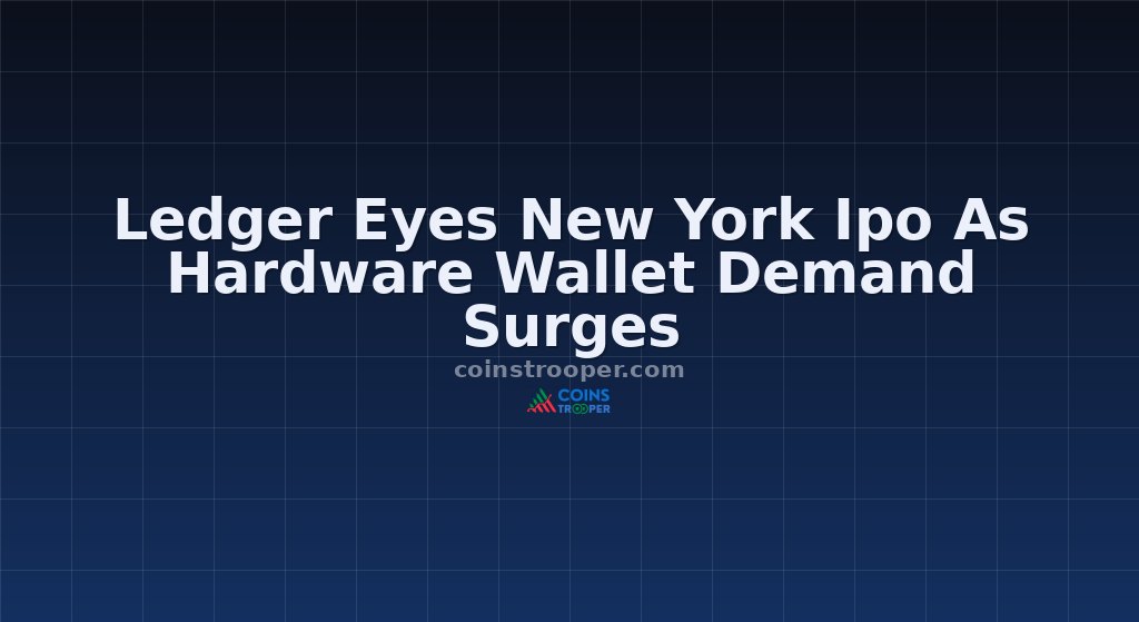 Ledger Eyes New York Ipo As Hardware Wallet Demand Surges