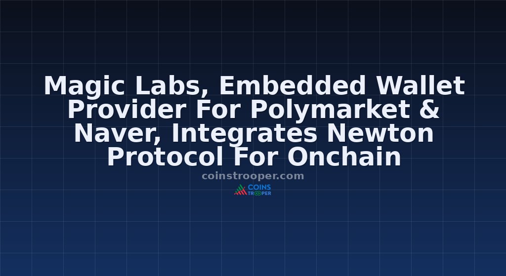Magic Labs, Embedded Wallet Provider For Polymarket & Naver, Integrates Newton Protocol For Onchain Compliance