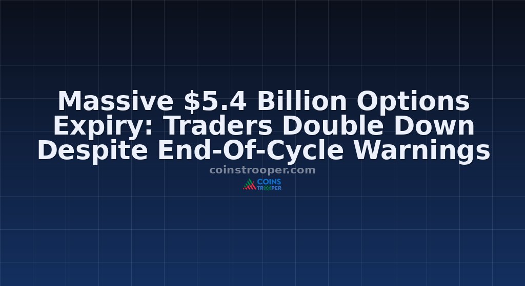 Massive $5.4 Billion Options Expiry: Traders Double Down Despite End-Of-Cycle Warnings
