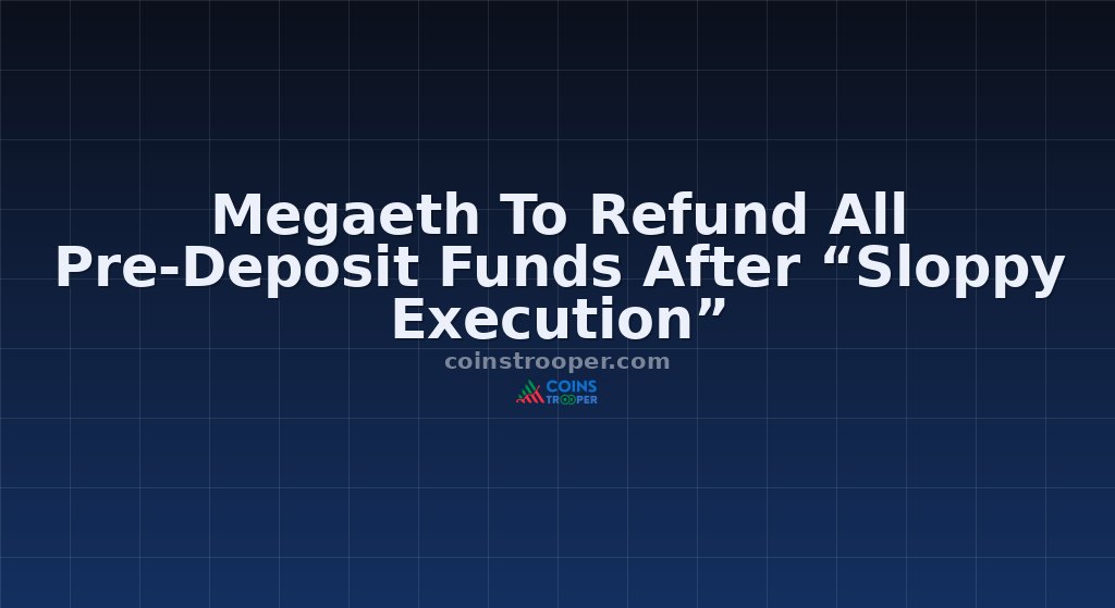 Megaeth To Refund All Pre-Deposit Funds After “Sloppy Execution”