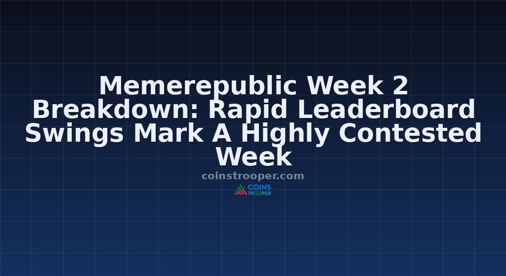 Memerepublic Week 2 Breakdown: Rapid Leaderboard Swings Mark A Highly Contested Week