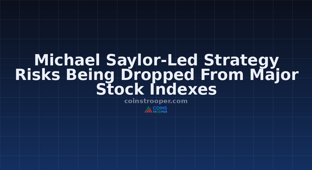 Michael Saylor-Led Strategy Risks Being Dropped From Major Stock Indexes