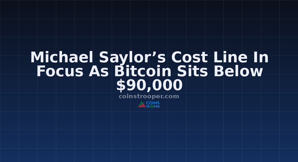Michael Saylor’s Cost Line In Focus As Bitcoin Sits Below $90,000
