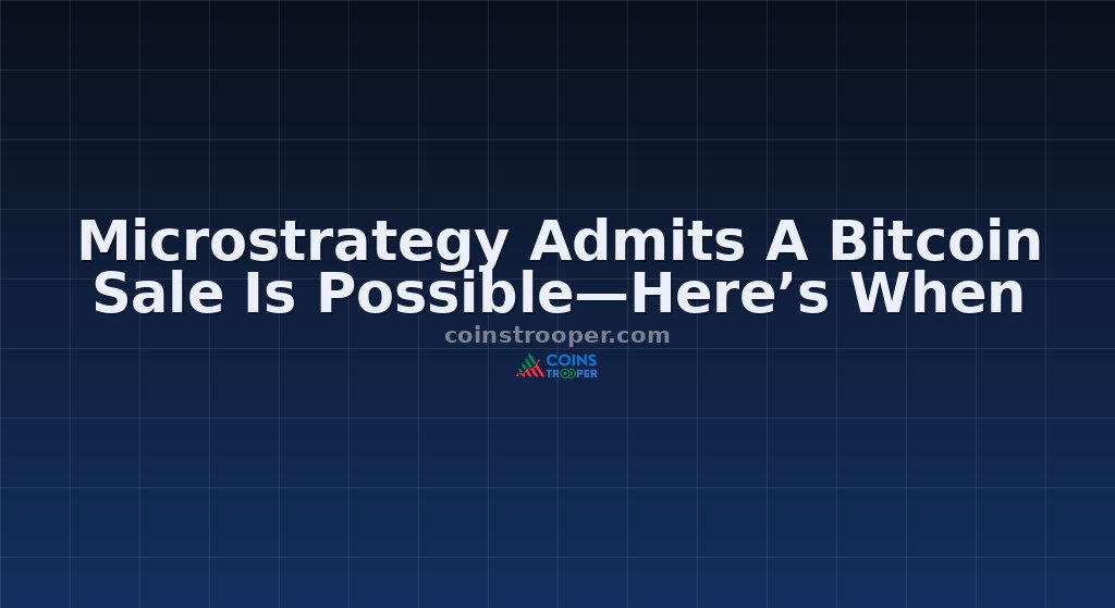 Microstrategy Admits A Bitcoin Sale Is Possible—Here’s When