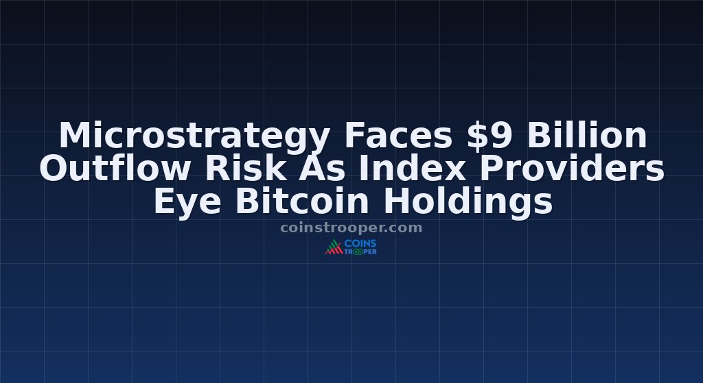 Microstrategy Faces $9 Billion Outflow Risk As Index Providers Eye Bitcoin Holdings