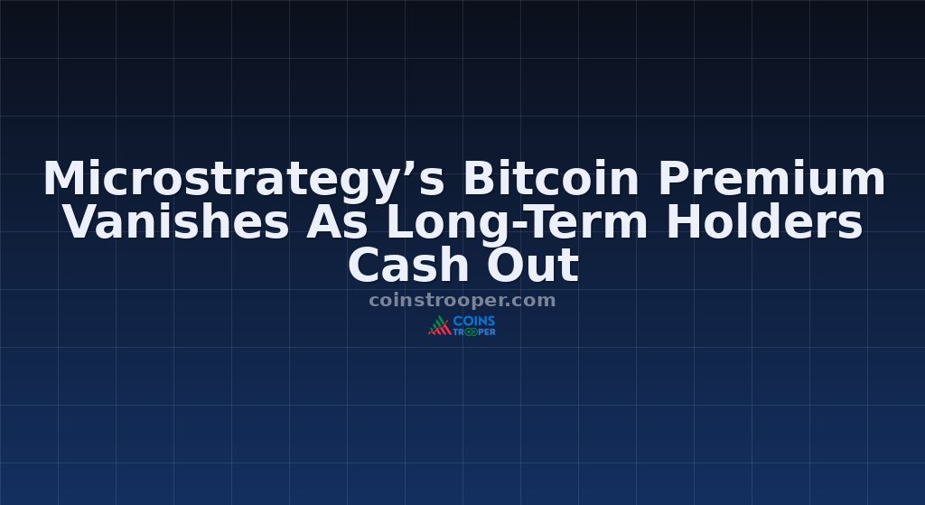 Microstrategy’s Bitcoin Premium Vanishes As Long-Term Holders Cash Out