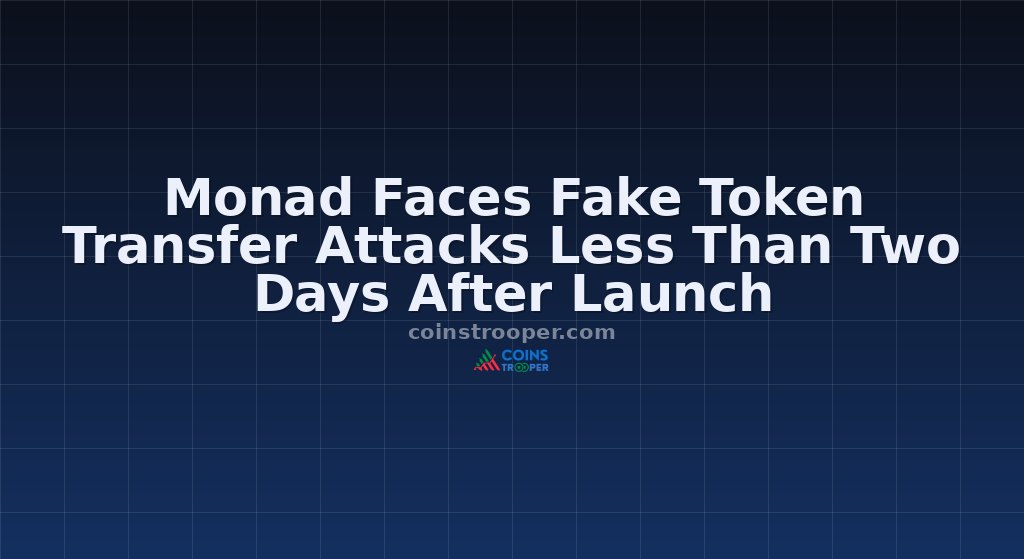 Monad Faces Fake Token Transfer Attacks Less Than Two Days After Launch