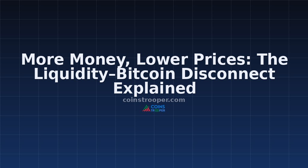 More Money, Lower Prices: The Liquidity–Bitcoin Disconnect Explained