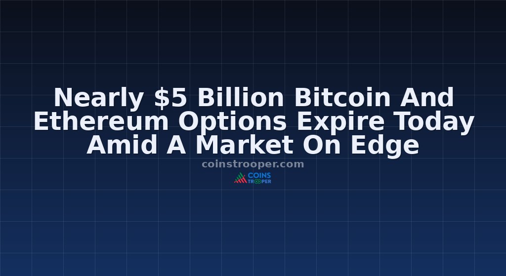 Nearly $5 Billion Bitcoin And Ethereum Options Expire Today Amid A Market On Edge
