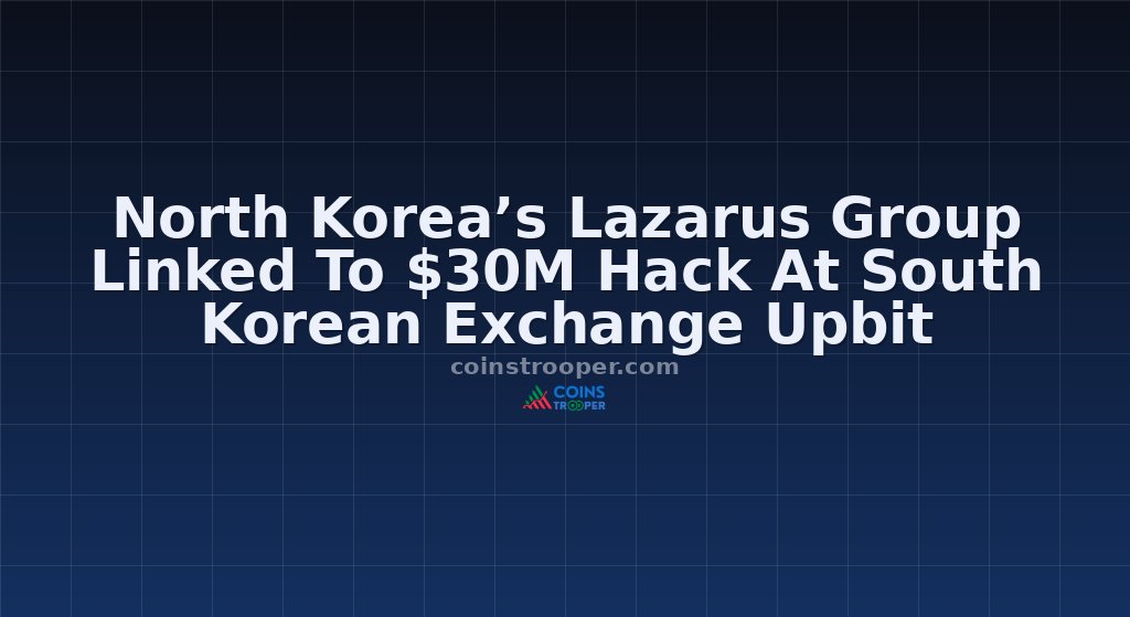 North Korea’s Lazarus Group Linked To $30M Hack At South Korean Exchange Upbit