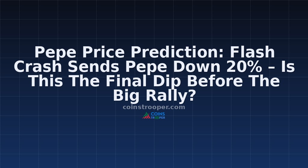 Pepe Price Prediction: Flash Crash Sends Pepe Down 20% – Is This The Final Dip Before The Big Rally?