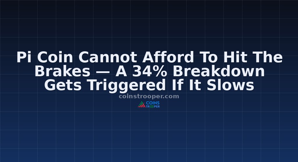 Pi Coin Cannot Afford To Hit The Brakes — A 34% Breakdown Gets Triggered If It Slows