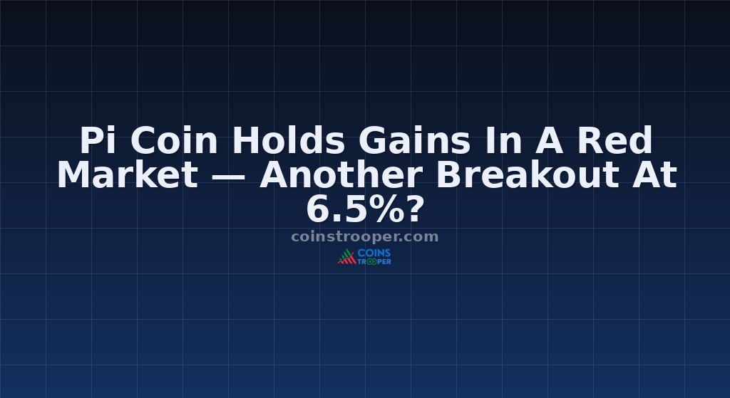 Pi Coin Holds Gains In A Red Market — Another Breakout At 6.5%?