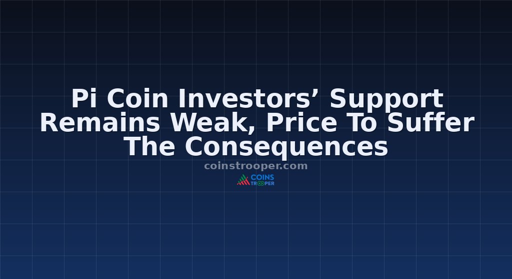 Pi Coin Investors’ Support Remains Weak, Price To Suffer The Consequences