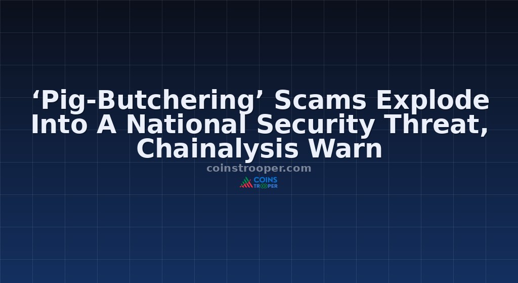 ‘Pig-Butchering’ Scams Explode Into A National Security Threat, Chainalysis Warn