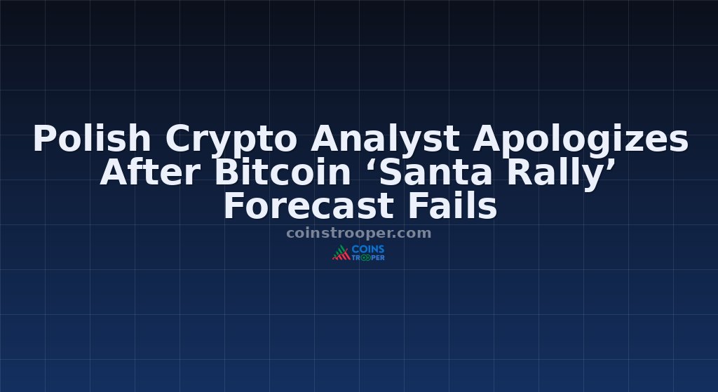 Polish Crypto Analyst Apologizes After Bitcoin ‘Santa Rally’ Forecast Fails
