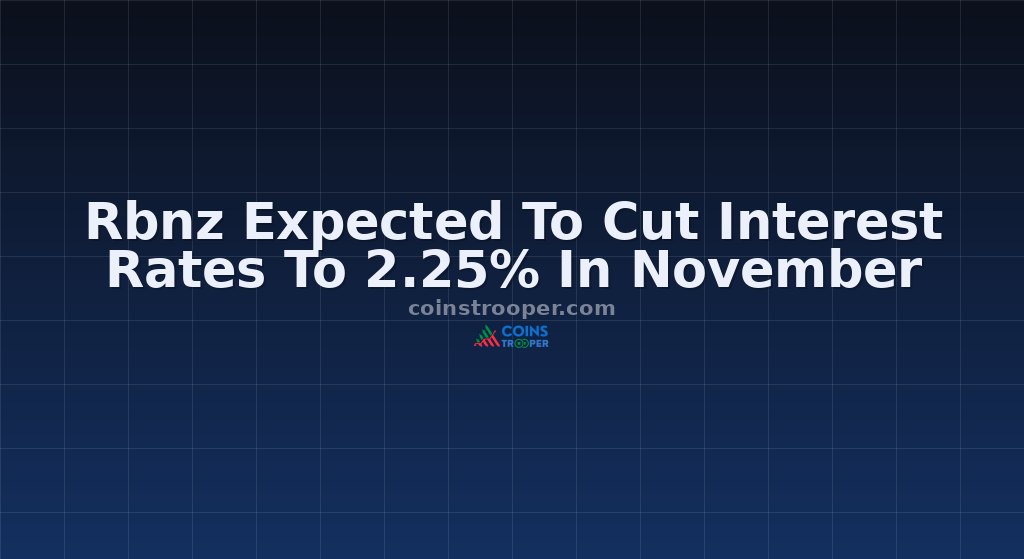 Rbnz Expected To Cut Interest Rates To 2.25% In November