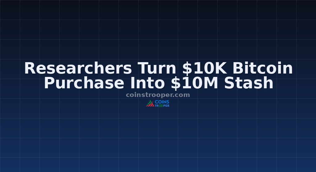 Researchers Turn $10K Bitcoin Purchase Into $10M Stash