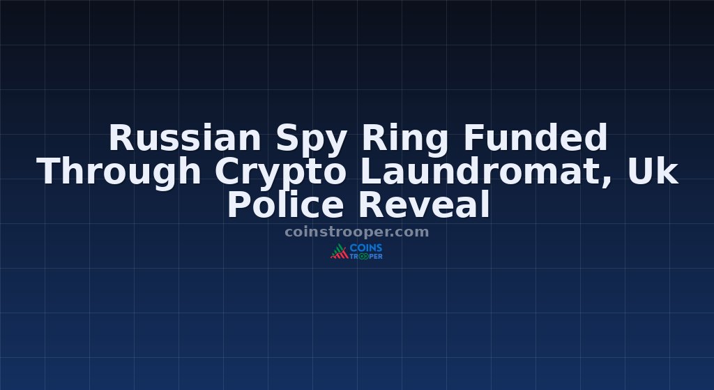 Russian Spy Ring Funded Through Crypto Laundromat, Uk Police Reveal
