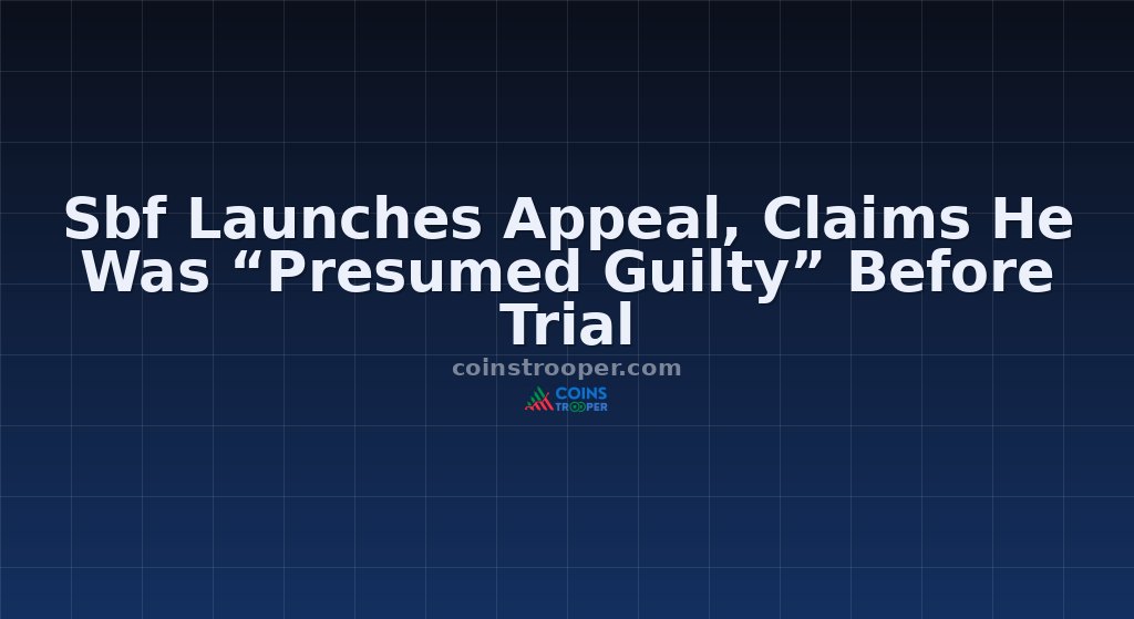 Sbf Launches Appeal, Claims He Was “Presumed Guilty” Before Trial