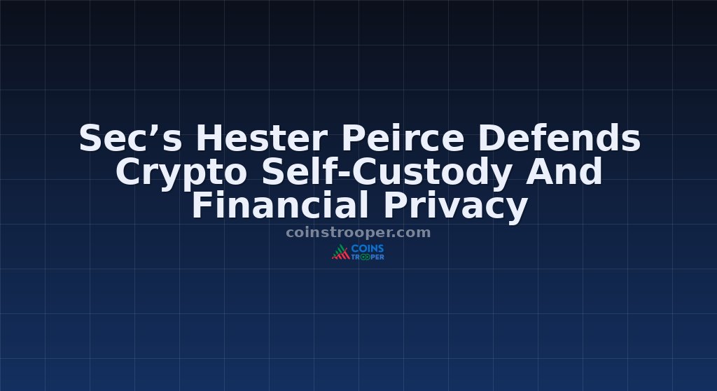 Sec’s Hester Peirce Defends Crypto Self-Custody And Financial Privacy