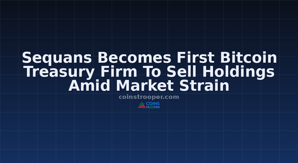 Sequans Becomes First Bitcoin Treasury Firm To Sell Holdings Amid Market Strain