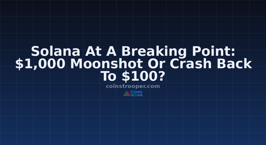 Solana At A Breaking Point: $1,000 Moonshot Or Crash Back To $100?