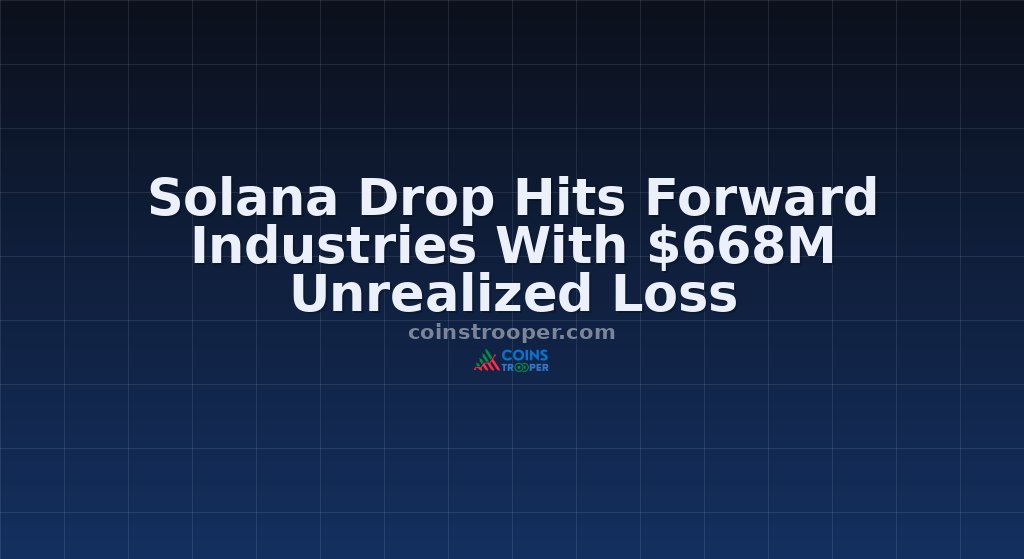 Solana Drop Hits Forward Industries With $668M Unrealized Loss