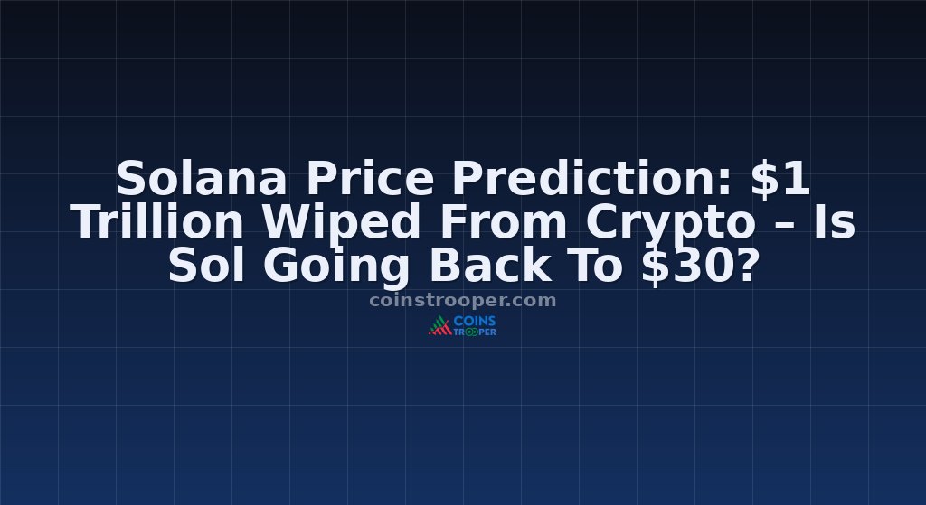 Solana Price Prediction: $1 Trillion Wiped From Crypto – Is Sol Going Back To $30?