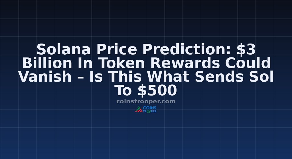 Solana Price Prediction: $3 Billion In Token Rewards Could Vanish – Is This What Sends Sol To $500