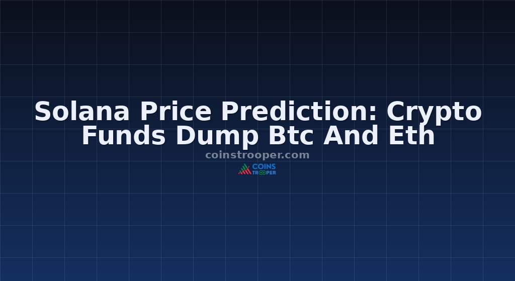 Solana Price Prediction: Crypto Funds Dump Btc And Eth
