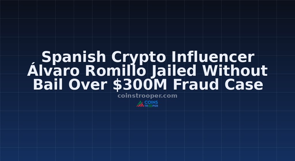 Spanish Crypto Influencer Álvaro Romillo Jailed Without Bail Over $300M Fraud Case