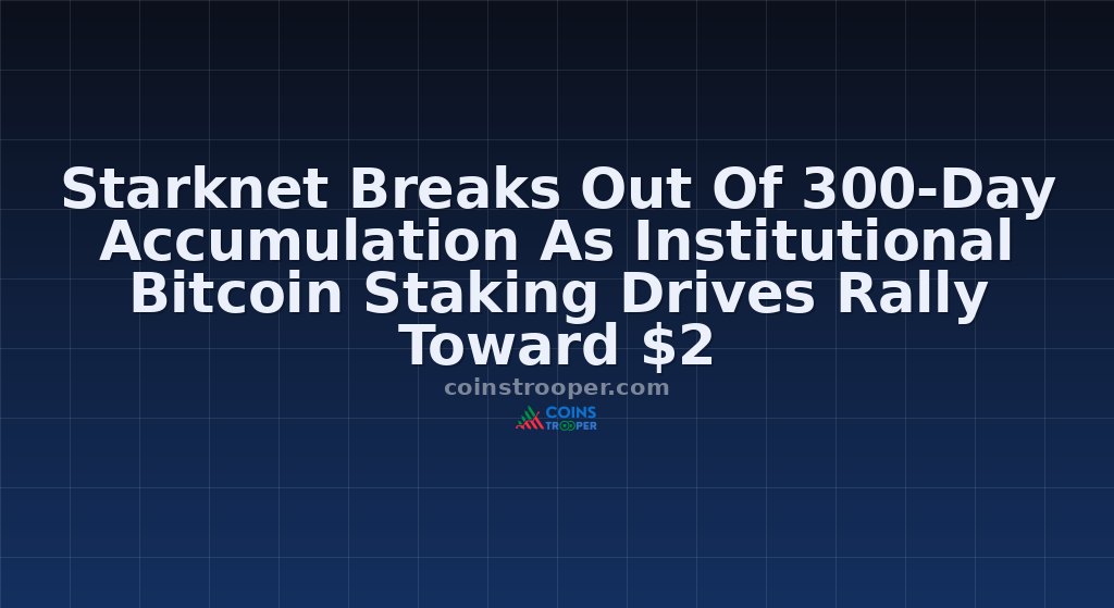 Starknet Breaks Out Of 300-Day Accumulation As Institutional Bitcoin Staking Drives Rally Toward $2
