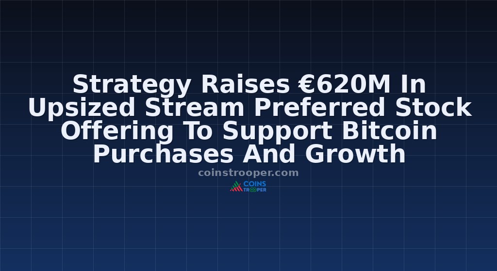 Strategy Raises €620M In Upsized Stream Preferred Stock Offering To Support Bitcoin Purchases And Growth