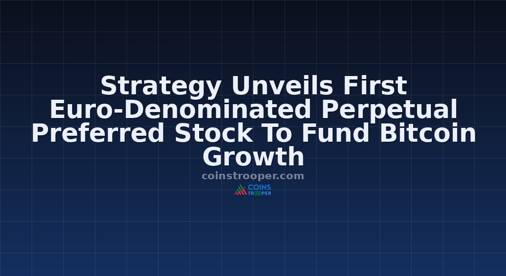 Strategy Unveils First Euro-Denominated Perpetual Preferred Stock To Fund Bitcoin Growth