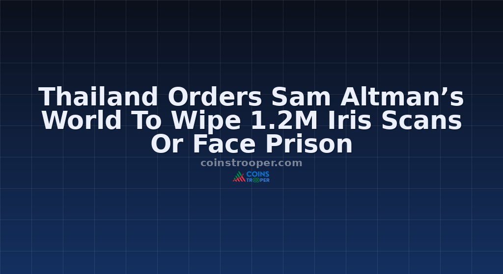 Thailand Orders Sam Altman’s World To Wipe 1.2M Iris Scans Or Face Prison