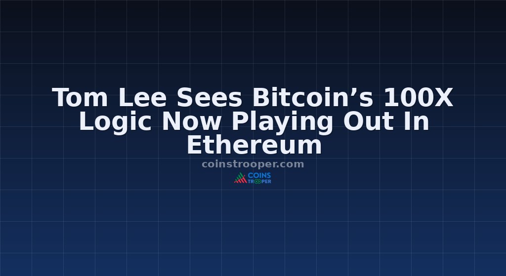 Tom Lee Sees Bitcoin’s 100X Logic Now Playing Out In Ethereum