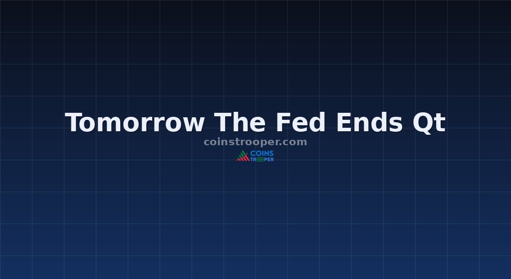 Tomorrow The Fed Ends Qt