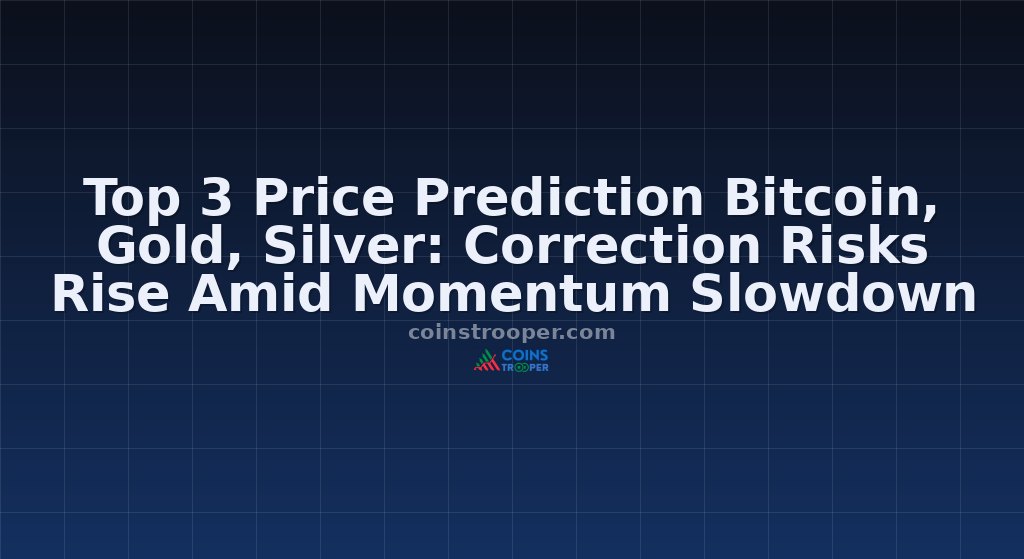 Top 3 Price Prediction Bitcoin, Gold, Silver: Correction Risks Rise Amid Momentum Slowdown