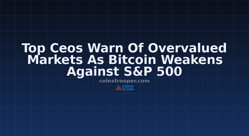 Top Ceos Warn Of Overvalued Markets As Bitcoin Weakens Against S&P 500