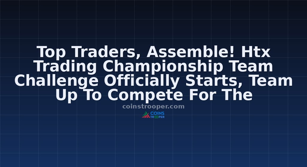Top Traders, Assemble! Htx Trading Championship Team Challenge Officially Starts, Team Up To Compete For The $400,000 Prize Pool