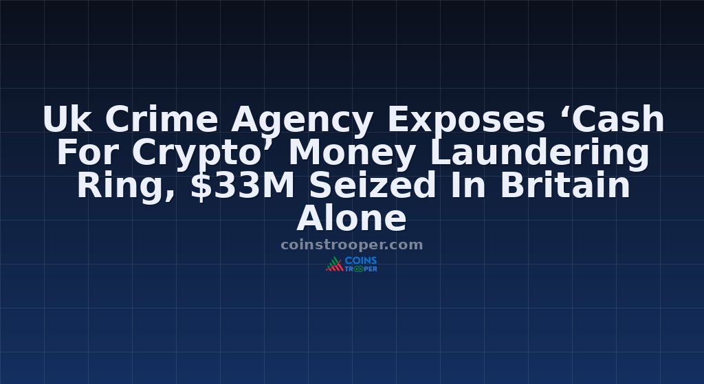 Uk Crime Agency Exposes ‘Cash For Crypto’ Money Laundering Ring, $33M Seized In Britain Alone