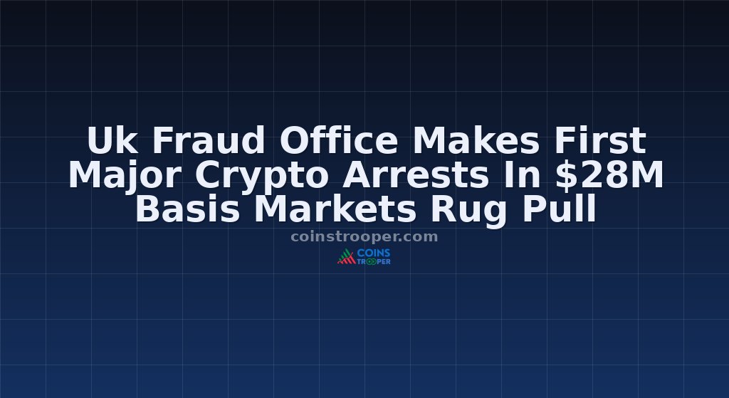 Uk Fraud Office Makes First Major Crypto Arrests In $28M Basis Markets Rug Pull