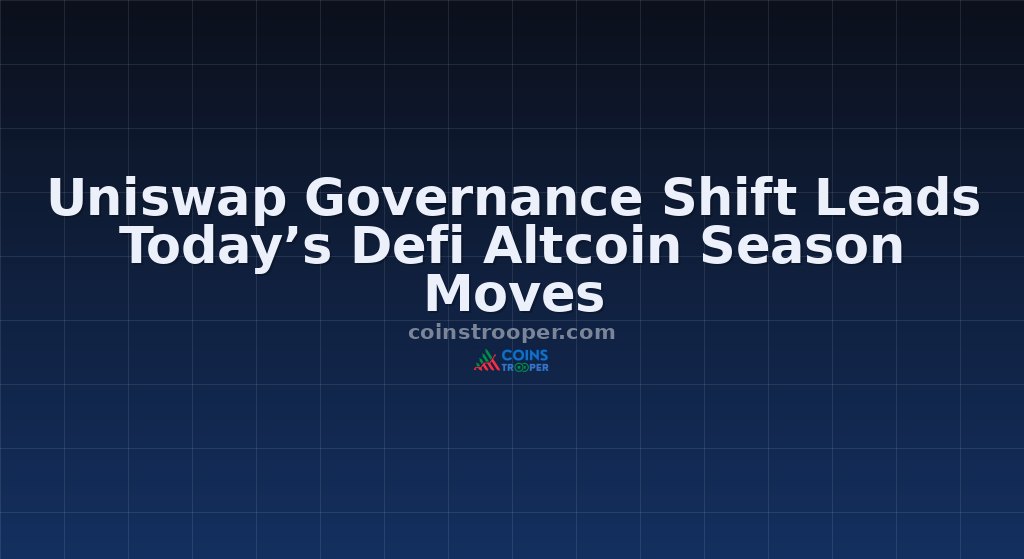 Uniswap Governance Shift Leads Today’s Defi Altcoin Season Moves