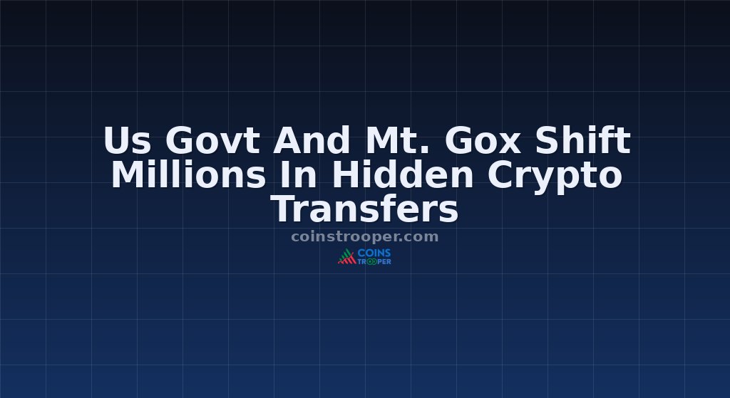 Us Govt And Mt. Gox Shift Millions In Hidden Crypto Transfers