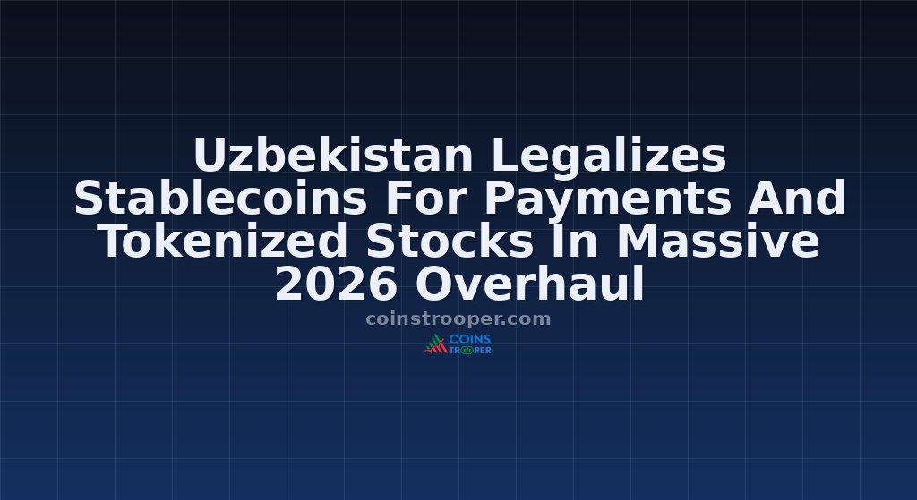 Uzbekistan Legalizes Stablecoins For Payments And Tokenized Stocks In Massive 2026 Overhaul