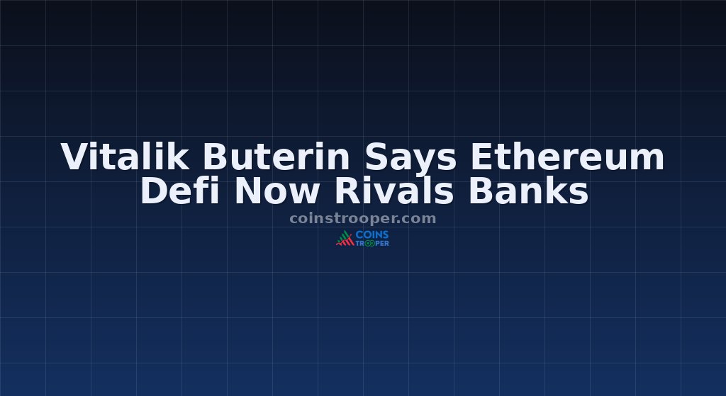 Vitalik Buterin Says Ethereum Defi Now Rivals Banks